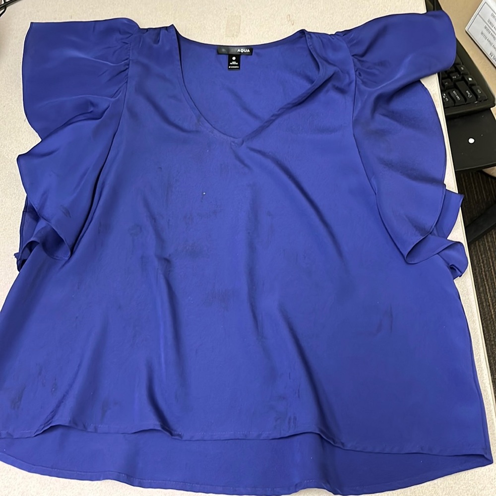 Aqua purple blouse